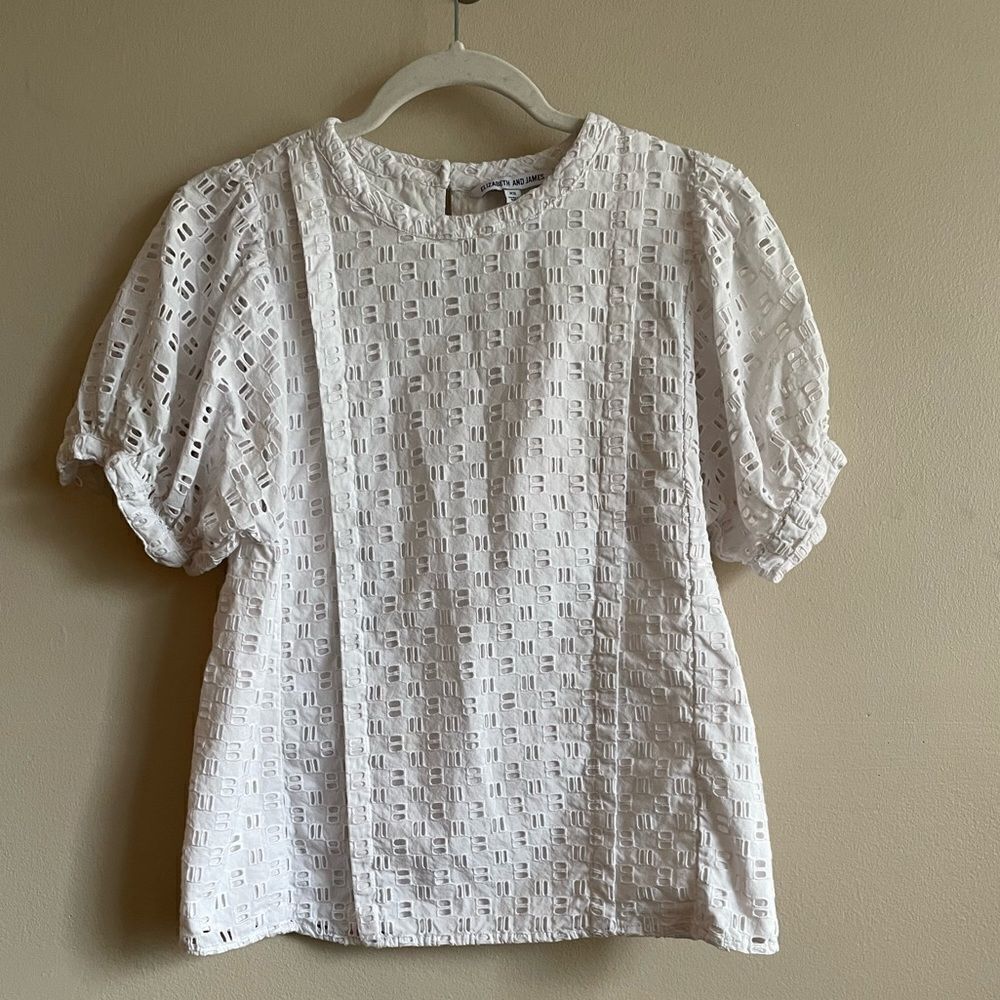 Elizabeth & James white eyelet blouse‎
